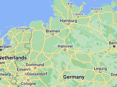Map showing location of Nienburg (52.6461, 9.22086)
