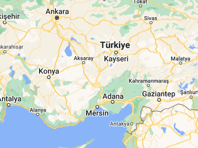 Map showing location of Niğde (37.96583, 34.67935)