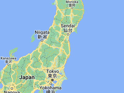Map showing location of Nihommatsu (37.58333, 140.43333)