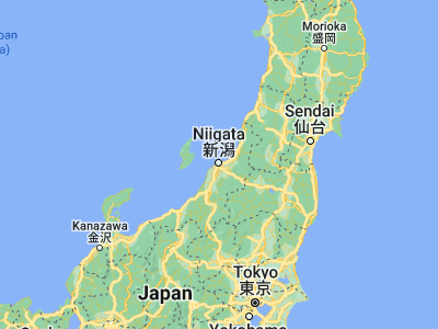 Map showing location of Niigata (37.90222, 139.02361)