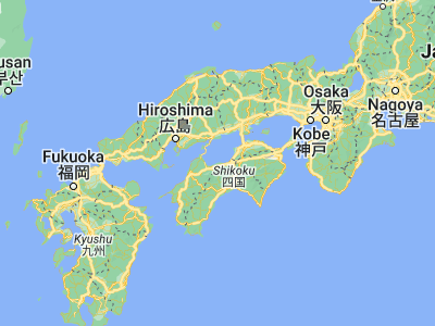 Map showing location of Niihama (33.95933, 133.31672)