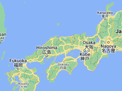 Map showing location of Niimi (34.98333, 133.46667)