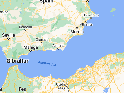 Map showing location of Níjar (36.96655, -2.20595)