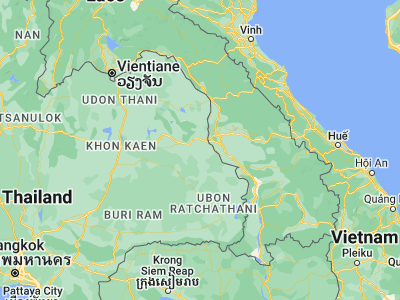 Map showing location of Nikhom Kham Soi (16.37167, 104.55147)