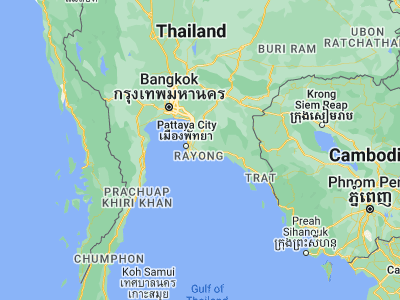 Map showing location of Nikhom Phattana (12.82736, 101.20273)