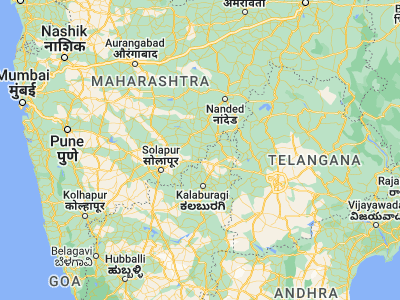 Map showing location of Nilanga (18.1, 76.76667)