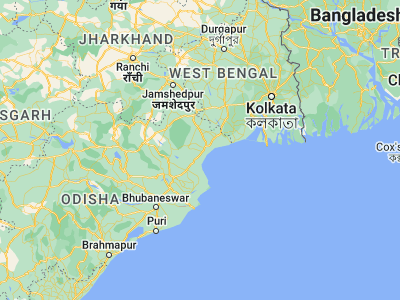 Map showing location of Nīlgiri (21.45806, 86.76694)