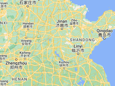 Map showing location of Ningyang (35.76417, 116.79139)