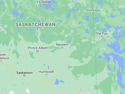 Map showing location of Nipawin (53.36678, -104.00092)