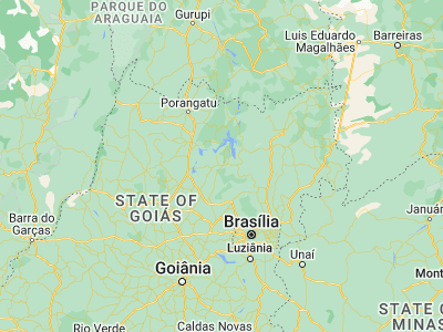 Map showing location of Niquelândia (-14.47389, -48.45972)