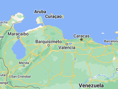Map showing location of Nirgua (10.15526, -68.5663)
