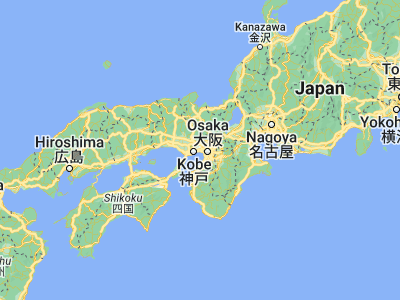 Map showing location of Nishinomiya (34.71667, 135.33333)