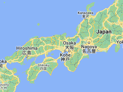 Map showing location of Nishiwaki (34.98333, 134.96667)