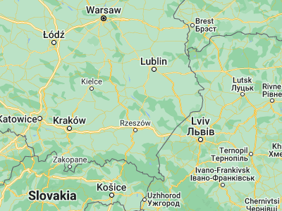 Map showing location of Nisko (50.51987, 22.13968)
