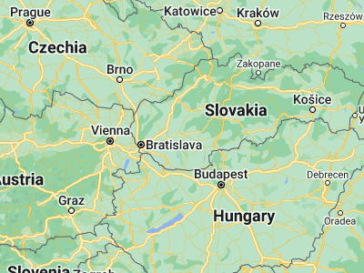 Map showing location of Nitra (48.30763, 18.08453)