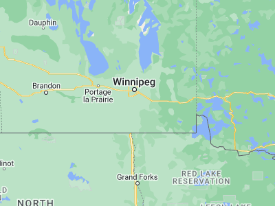 Map showing location of Niverville (49.60559, -97.04234)