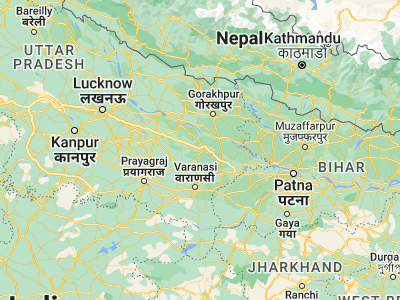 Map showing location of Nizāmābād (26.05327, 83.0584)