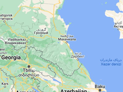 Map showing location of Nizhneye Kazanishche (42.76369, 47.16027)