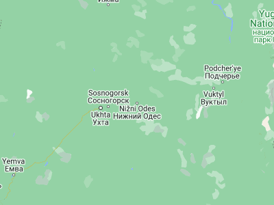 Map showing location of Nizhniy Odes (63.64451, 54.85598)
