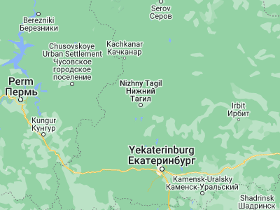Map showing location of Nizhniy Tagil (57.91944, 59.965)