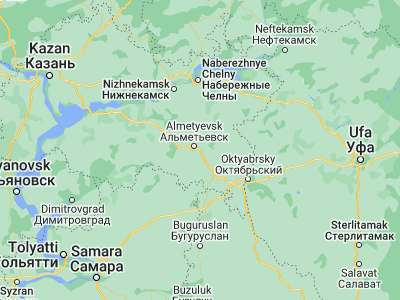 Map showing location of Nizhnyaya Maktama (54.86356, 52.4281)