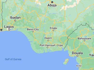 Map showing location of Nnewi (6.01986, 6.91478)