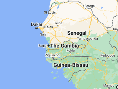 Map showing location of No Kunda (13.56667, -15.83333)