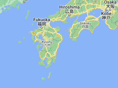Map showing location of Nobeoka (32.58333, 131.66667)