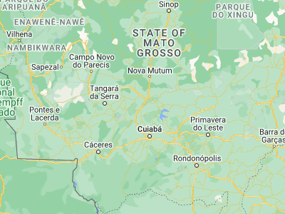 Map showing location of Nobres (-14.72028, -56.3275)