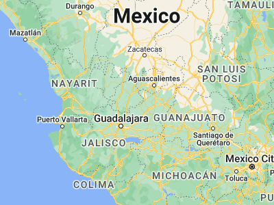 Map showing location of Nochistlán (21.36545, -102.84659)
