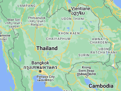 Map showing location of Noen Sa-nga (15.56428, 102.00128)