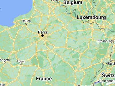 Map showing location of Nogent-sur-Seine (48.48333, 3.5)