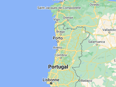 Map showing location of Nogueira da Regedoura (41.0053, -8.59195)