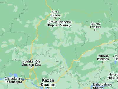 Map showing location of Nolinsk (57.55962, 49.93629)
