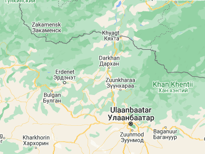 Map showing location of Nomgon (49.2001, 105.66582)