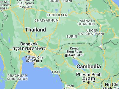 Map showing location of Non Din Daeng (14.31353, 102.74814)