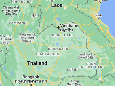 Map showing location of Non Sang (16.8687, 102.56642)