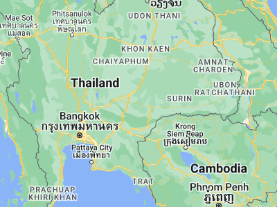 Map showing location of Nong Bunnak (14.73947, 102.36564)