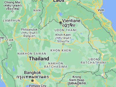 Map showing location of Nong Ruea (16.49333, 102.43339)