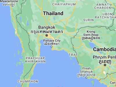 Map showing location of Nong Yai (13.15515, 101.37226)