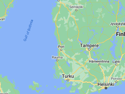 Map showing location of Noormarkku (61.59274, 21.86846)