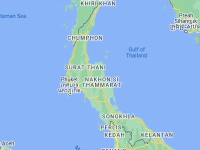 Map showing location of Nopphitam (8.72206, 99.74878)