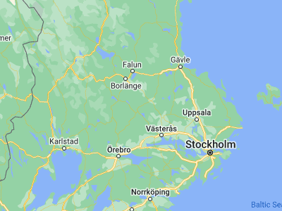Map showing location of Norberg (60.06505, 15.92366)