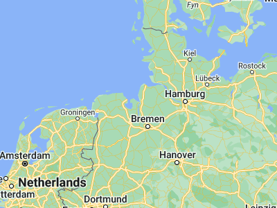 Map showing location of Nordenham (53.4861, 8.48093)