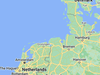 Map showing location of Norderney (53.70828, 7.15819)