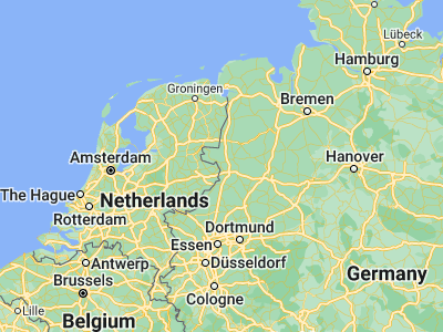 Map showing location of Nordhorn (52.43081, 7.06833)