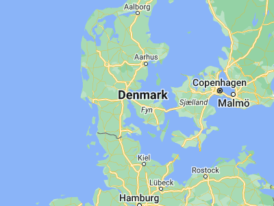 Map showing location of Nørre Åby (55.46107, 9.8794)
