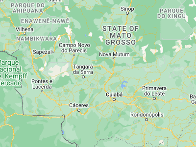 Map showing location of Nortelândia (-14.45472, -56.80278)