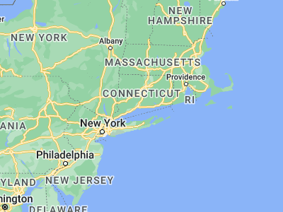 Map showing location of North Branford (41.3276, -72.76732)
