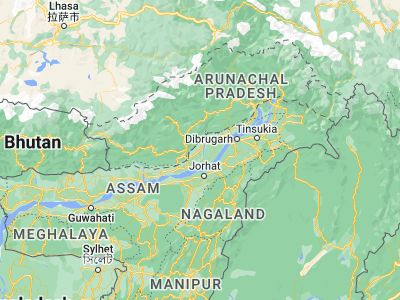 Map showing location of North Lakhimpur (27.23722, 94.10912)